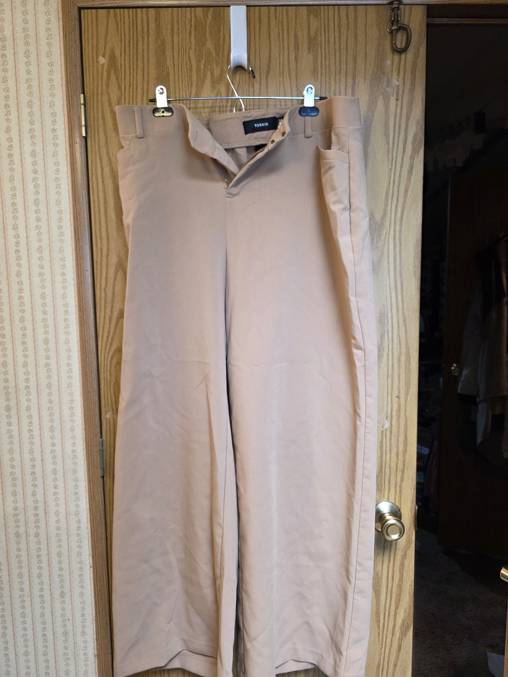 torrid Wide-Leg Tan Jumpsuit-Style Pants